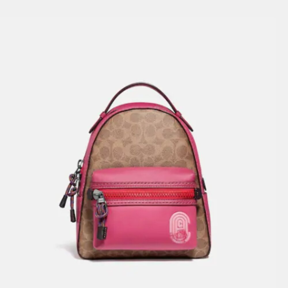 Coach Backpack in Signature Canvas with Coach Patch